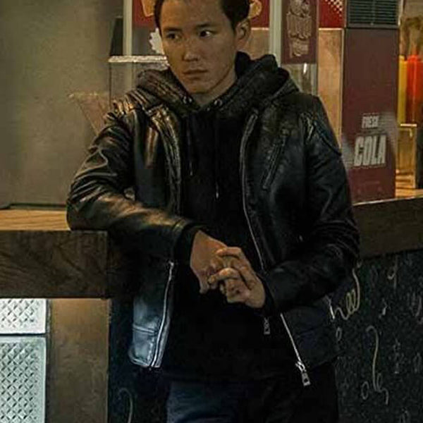 The Umbrella Academy Ben Hargreeves Hooded Leather Jacket