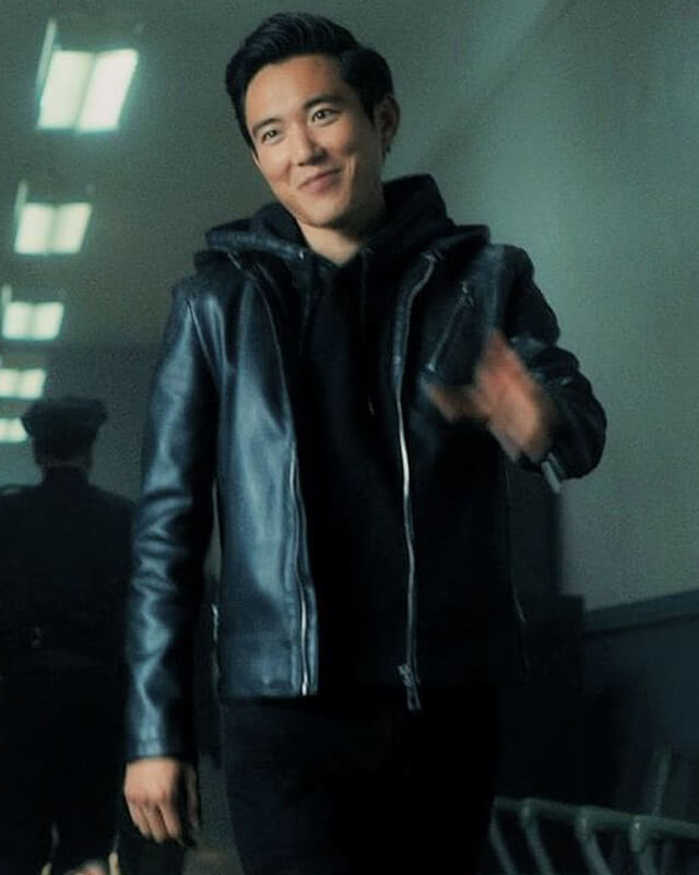 The Umbrella Academy Ben Hargreeves Hooded Leather Jacket