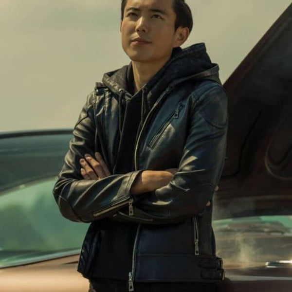 The Umbrella Academy Ben Hargreeves Hooded Leather Jacket