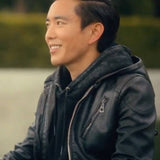 The Umbrella Academy Ben Hargreeves Hooded Leather Jacket
