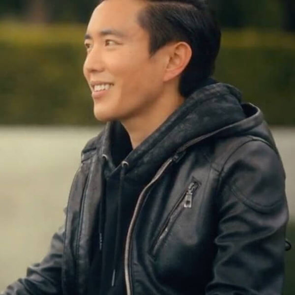 The Umbrella Academy Ben Hargreeves Hooded Leather Jacket