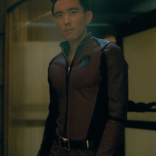 Sparrow Academy Ben Hargreeves Red Leather Jacket S03