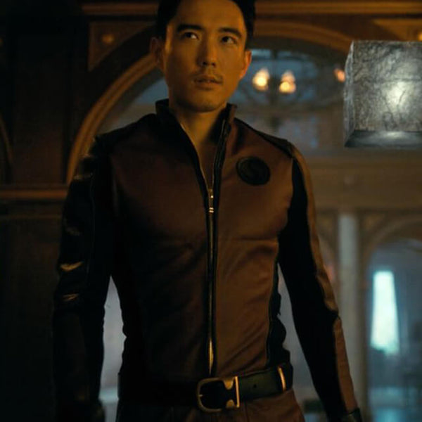 Sparrow Academy Ben Hargreeves Red Leather Jacket S03