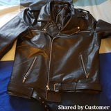 Men's Black Dead Walking Genuine Leather Jacket