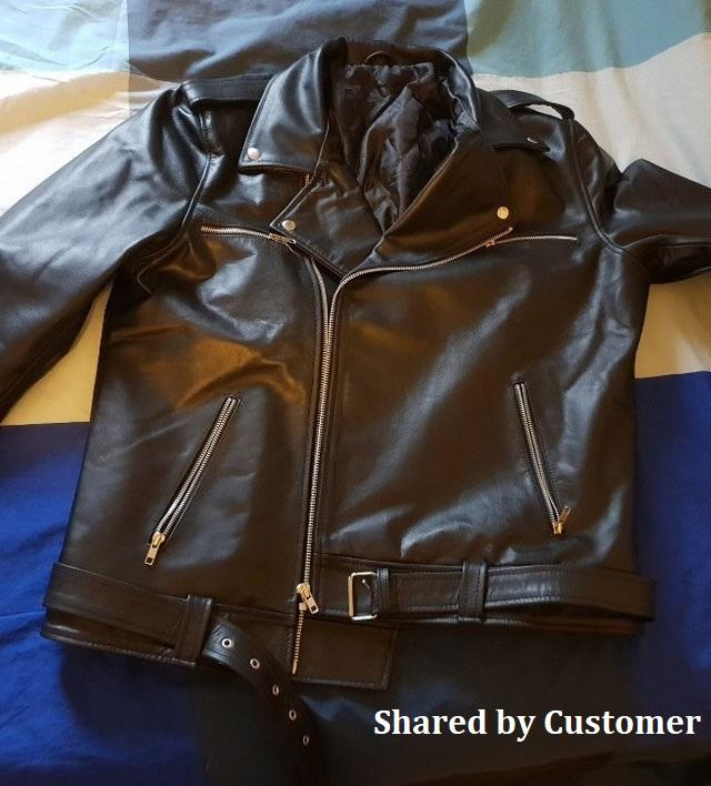 Men's Black Dead Walking Genuine Leather Jacket