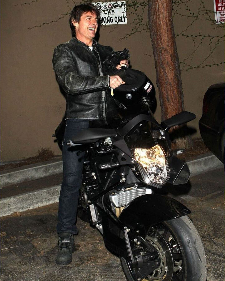 Distressed Biker Tom Cruise Leather Jacket