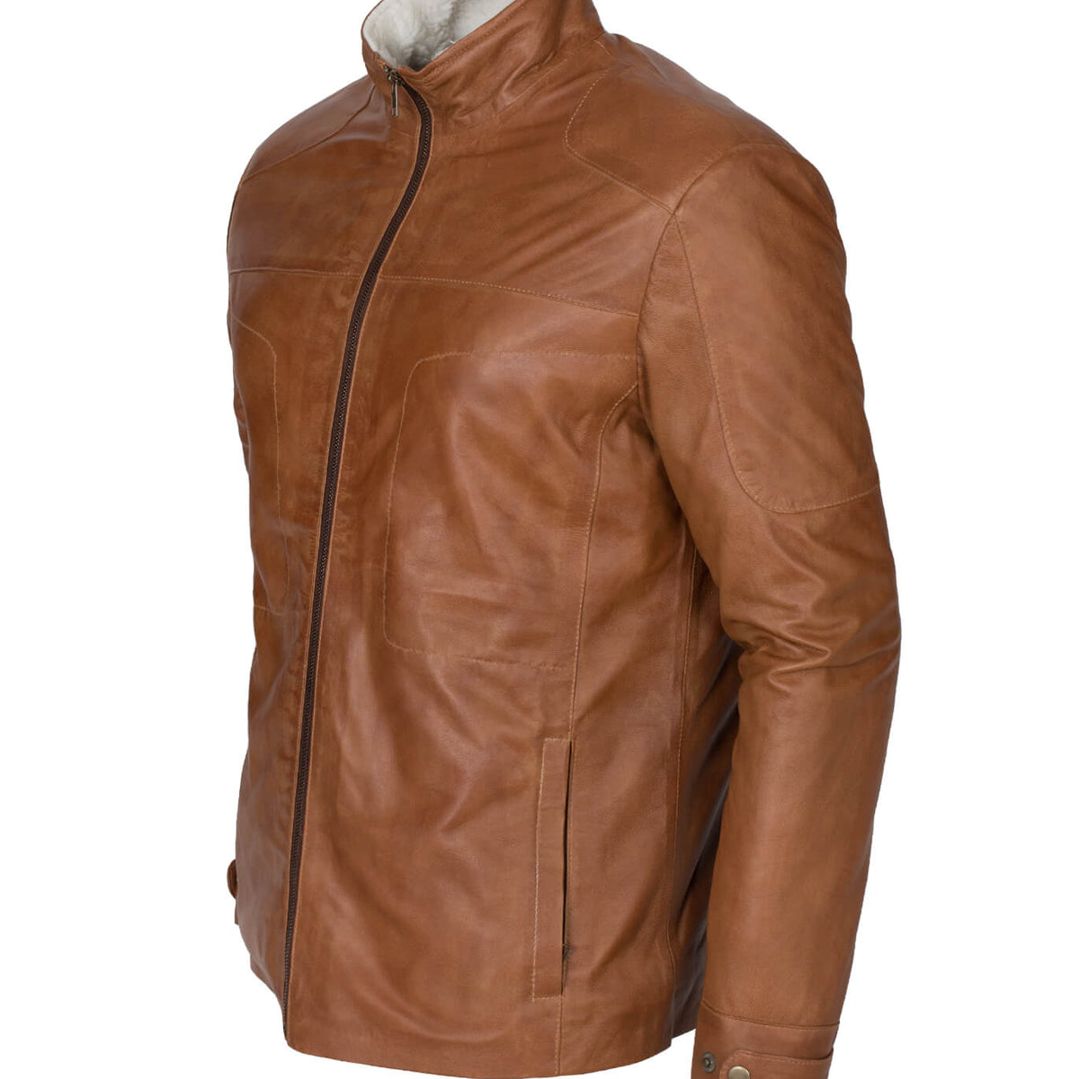 Men’s Brown Sheepskin Shearling Leather Jacket