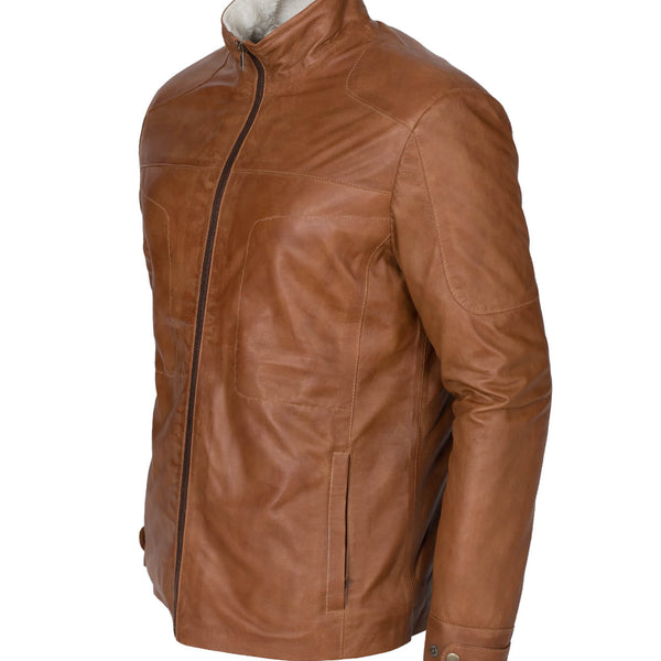 Men’s Brown Sheepskin Shearling Leather Jacket
