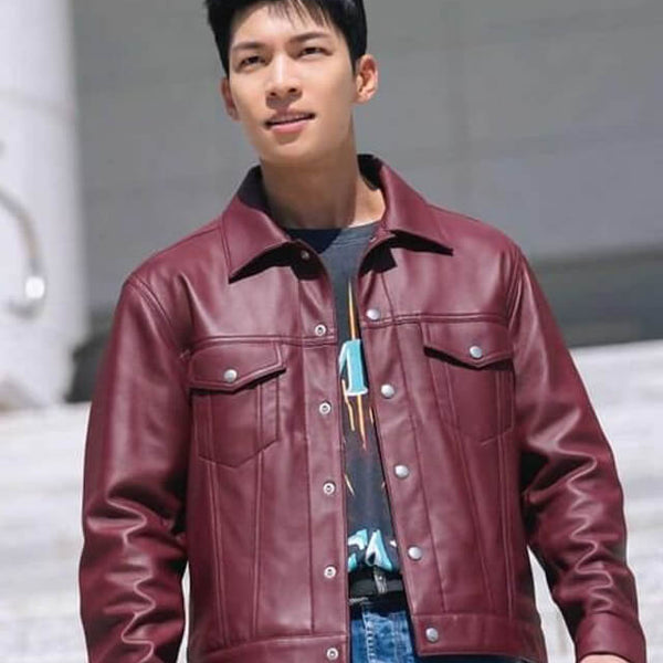 Wi Ha-joon Bad and Crazy Trucker Leather Jacket
