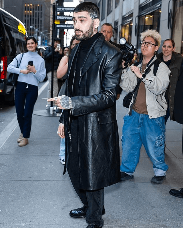 Zayn Malik Leather Coat