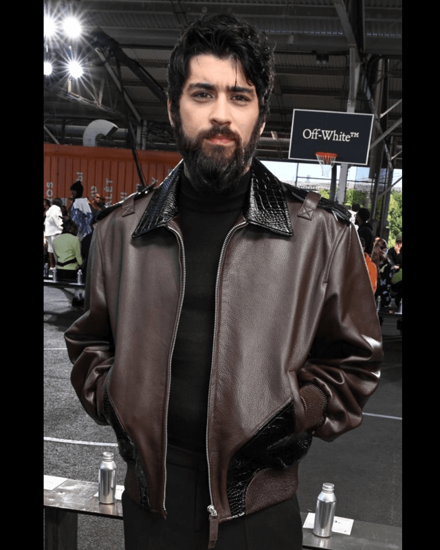 Zayn Malik Dark Brown Leather Jacket