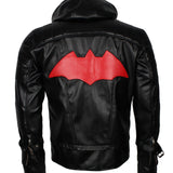 Men's Black Knight Arkham Hooded Leather Jacket