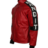 Men's Red Smokey The Bandit Out Genuine Leather Bomber Jacket