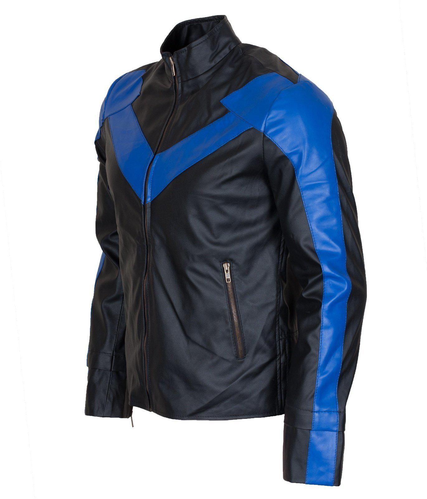 Men's Black Nightwing Leather Jacket