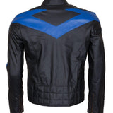 Men's Black Arkham Knight Nightwing Genuine Leather Jacket