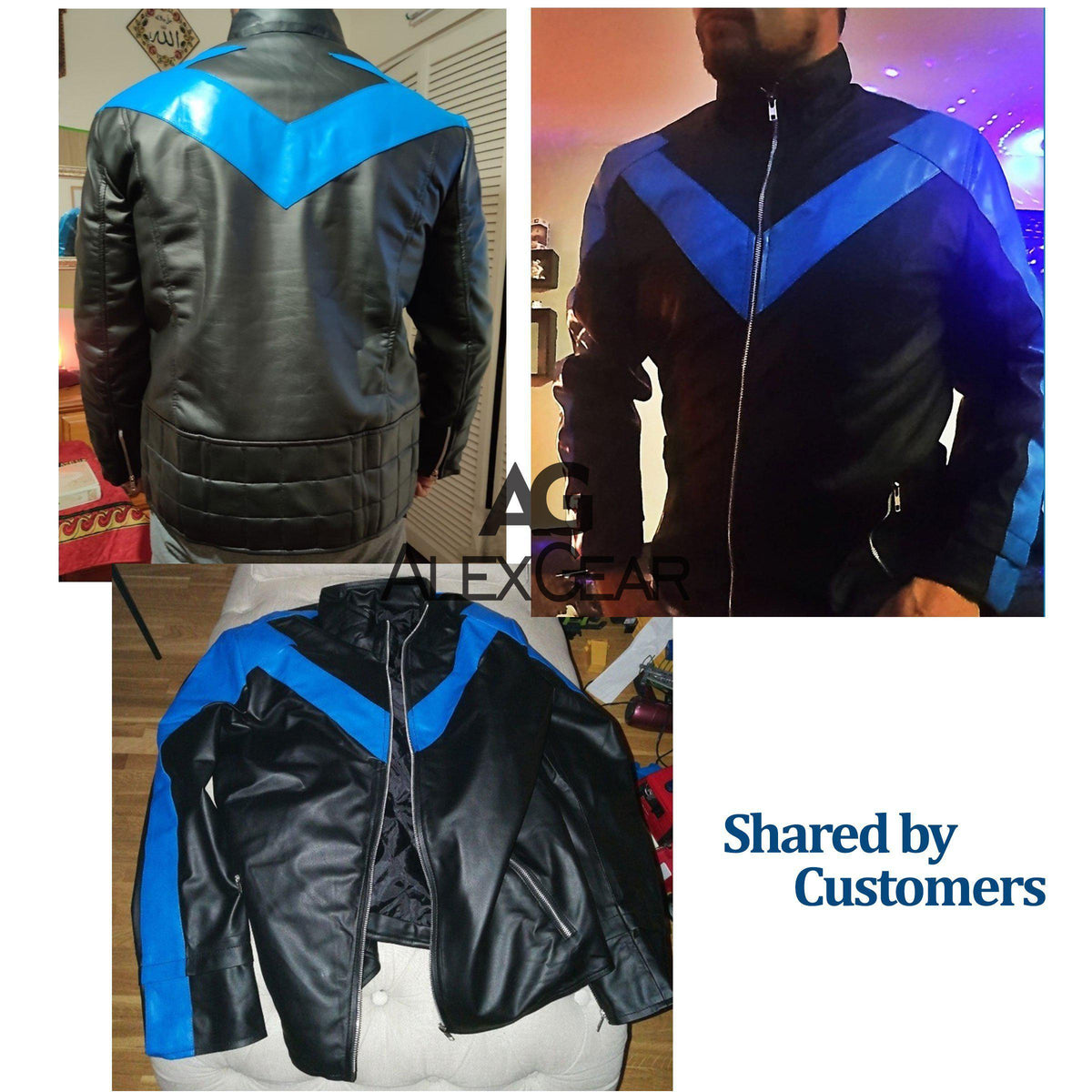 Men's Black Arkham Knight Nightwing Genuine Leather Jacket