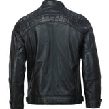 Men’s Black Moto Biker Leather Jacket