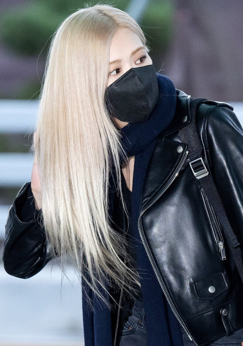 Blackpink Rose Black Cropped Biker Leather Jacket