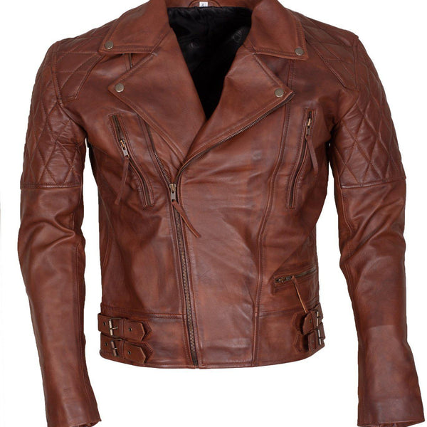 Men's Vintage Brown Leather Jackets for Bikers