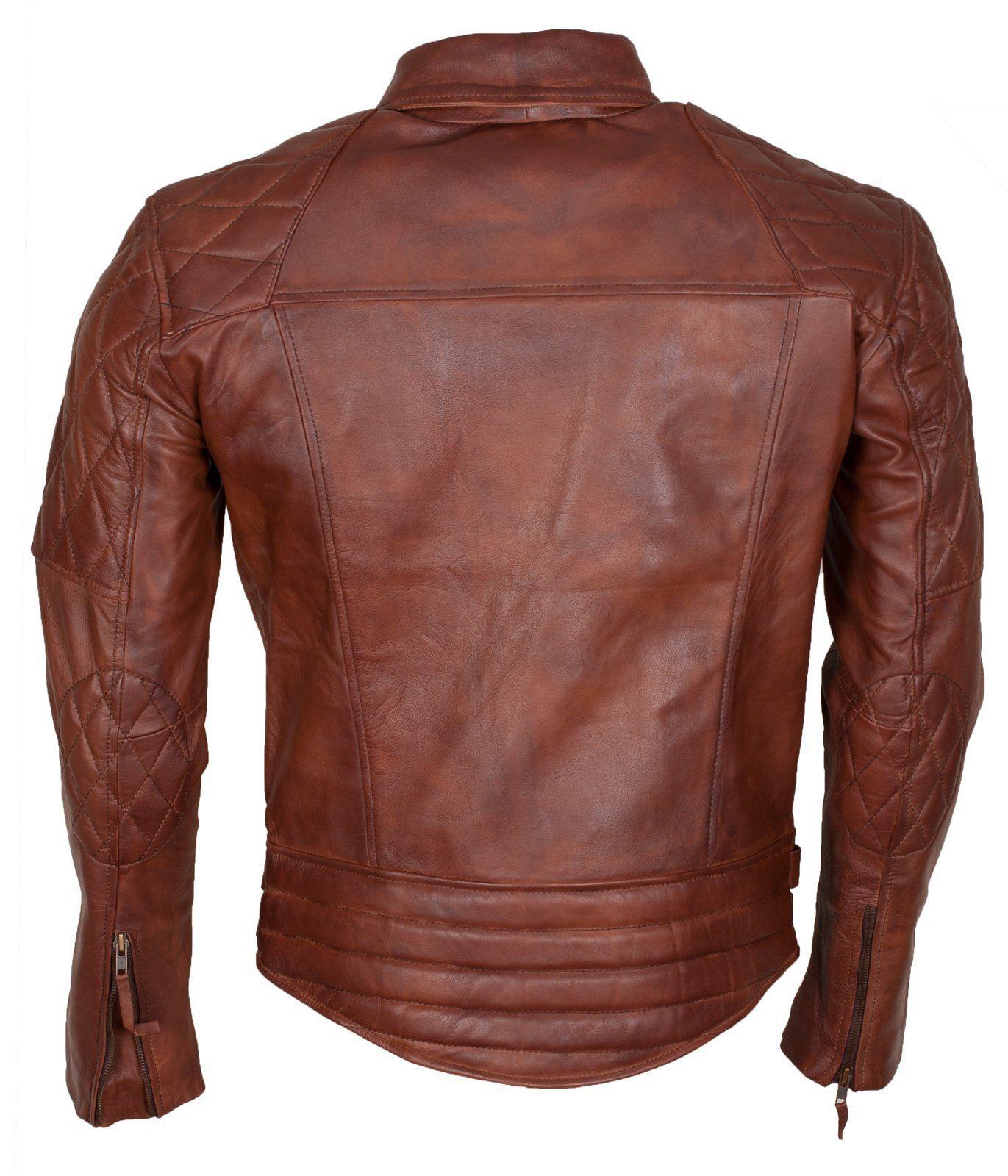 Men's Vintage Brown Leather Jackets for Bikers