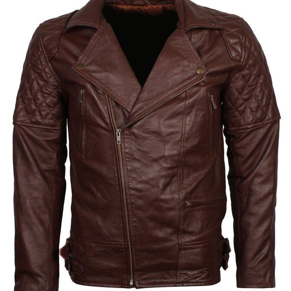 Men's Vintage Brown Leather Jackets for Bikers