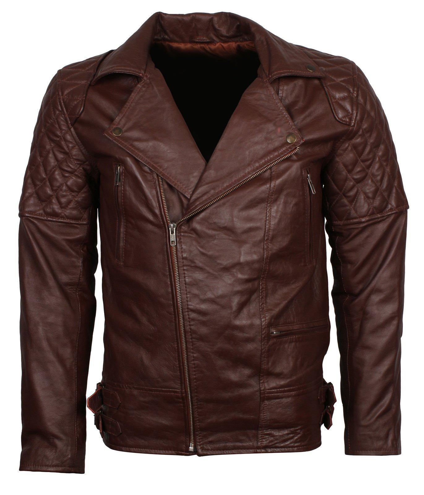 Men's Vintage Brown Leather Jackets for Bikers