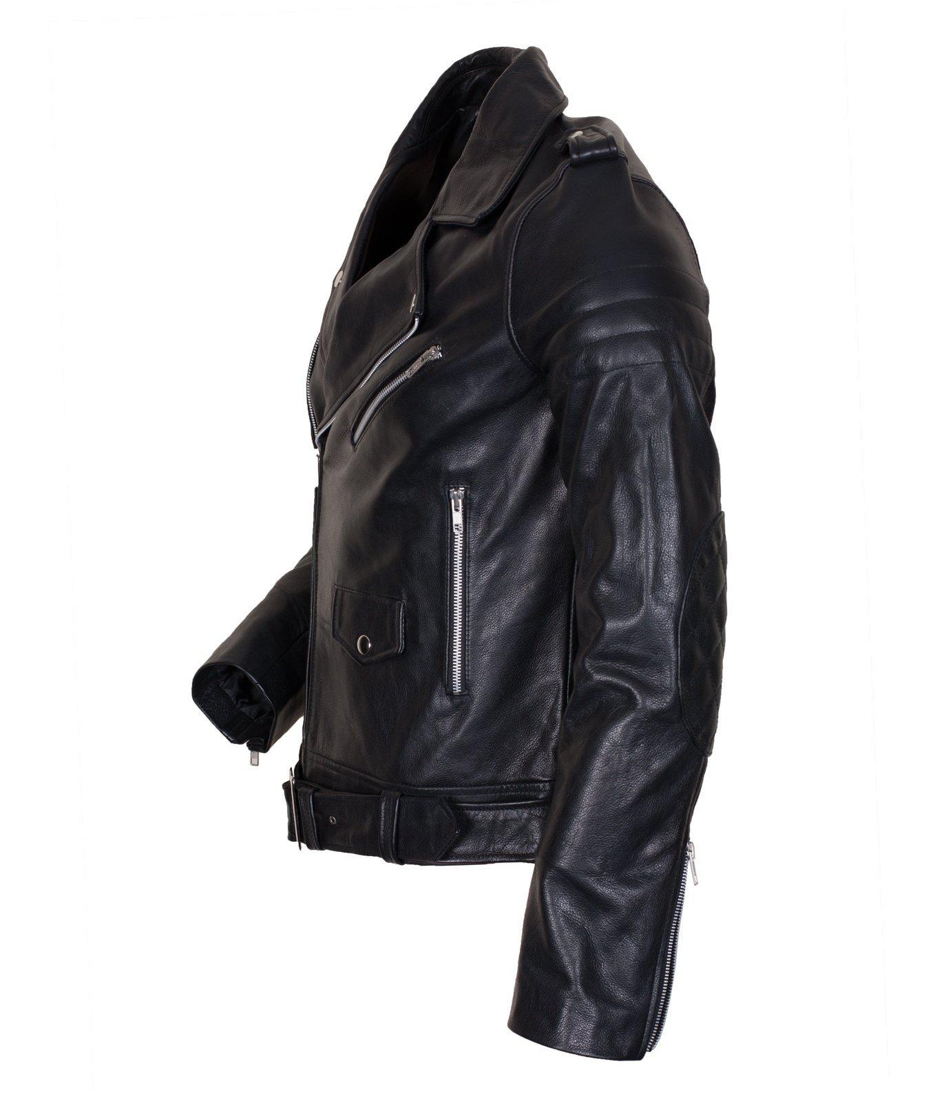 Men's Black Brando Jacket in Genuine Leather