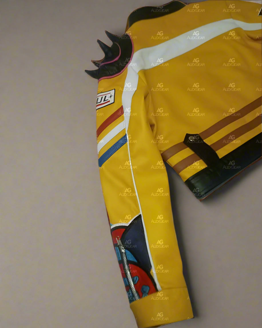 KPop Demon Hunters Rumi Yellow Leather Jacket