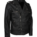Men's Black Dead Walking Faux Leather Jacket