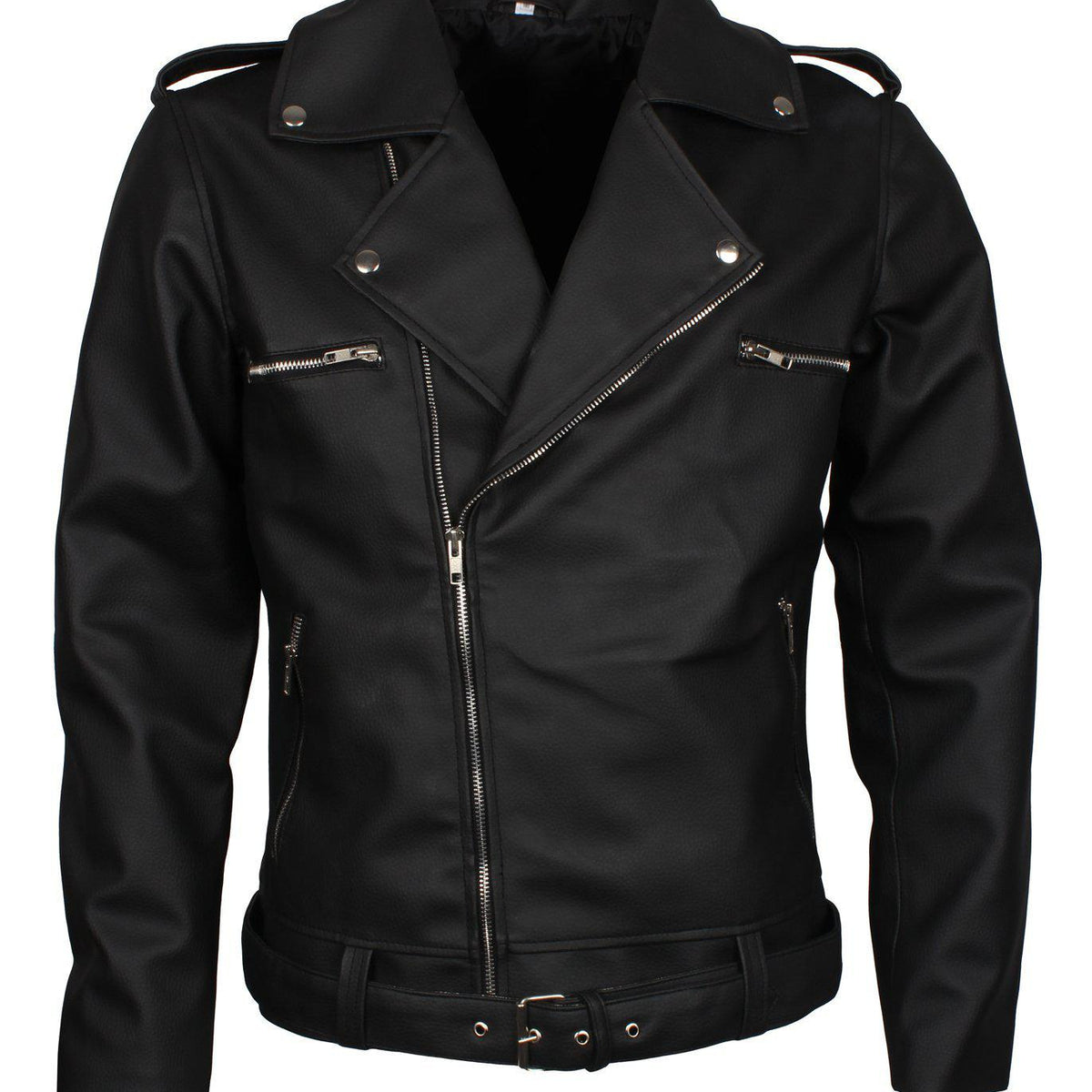 Men's Black Dead Walking Faux Leather Jacket