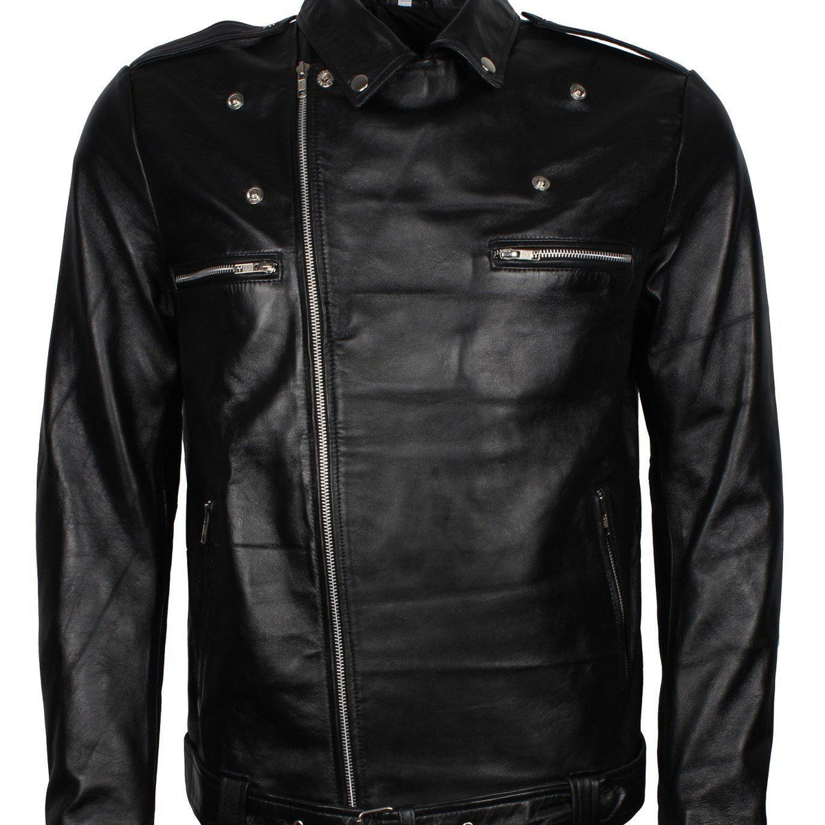 Men's Black Dead Walking Genuine Leather Jacket