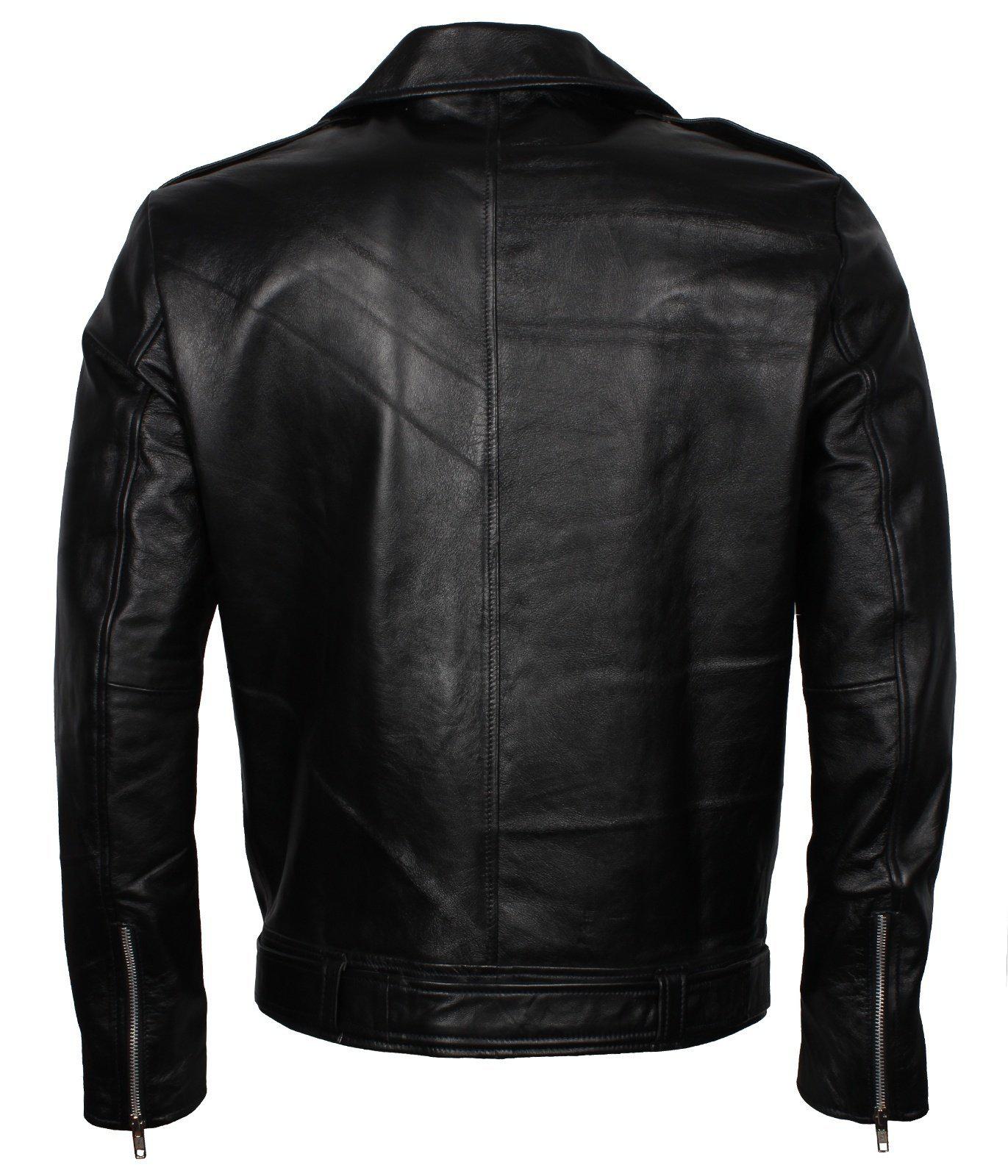 Men's Black Dead Walking Genuine Leather Jacket