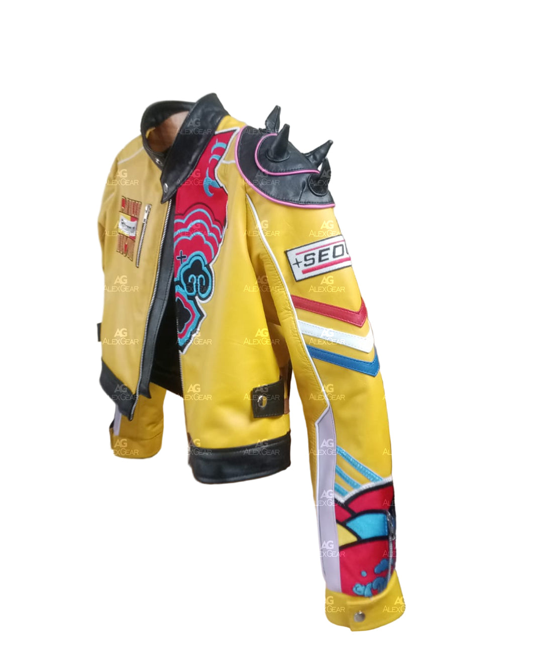 KPop Demon Hunters Rumi Yellow Leather Jacket