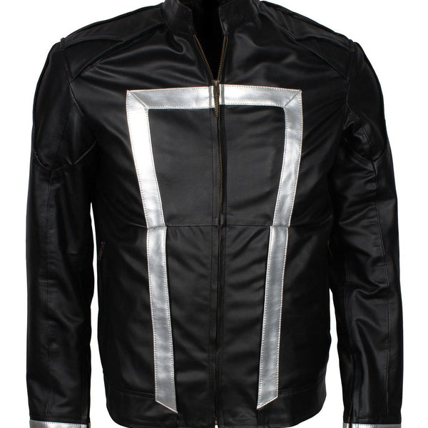 Men's Black Agents of Shield Cosplay Faux Leather Jacket