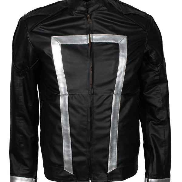 Men's Black Agents of Shield Cosplay Faux Leather Jacket