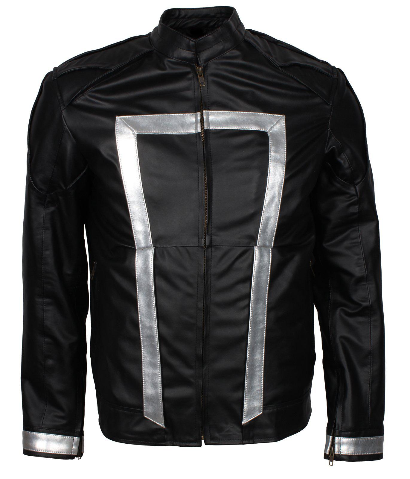 Men's Black Agents of Shield Cosplay Faux Leather Jacket