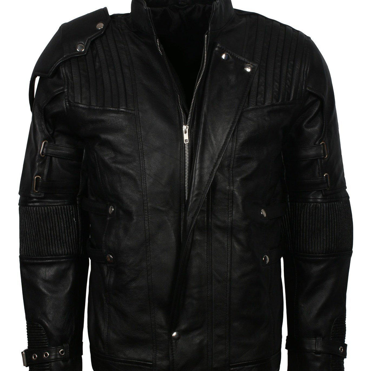 Men's Black GOTG Cosplay Genuine Leather Star Lord Jacket