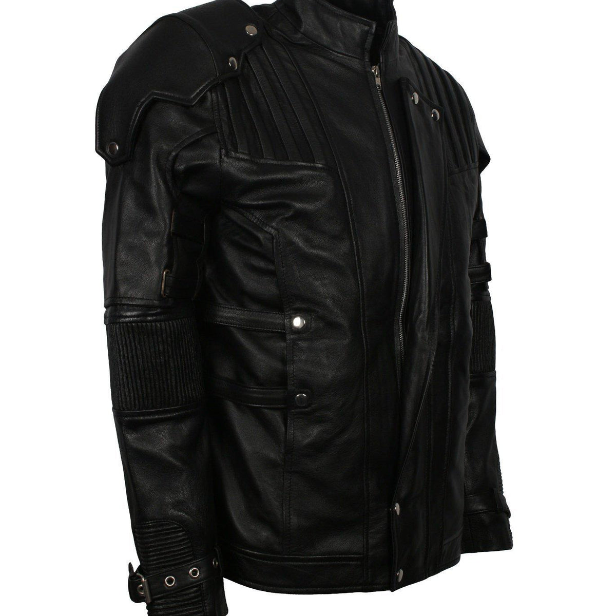 Men's Black GOTG Cosplay Genuine Leather Star Lord Jacket