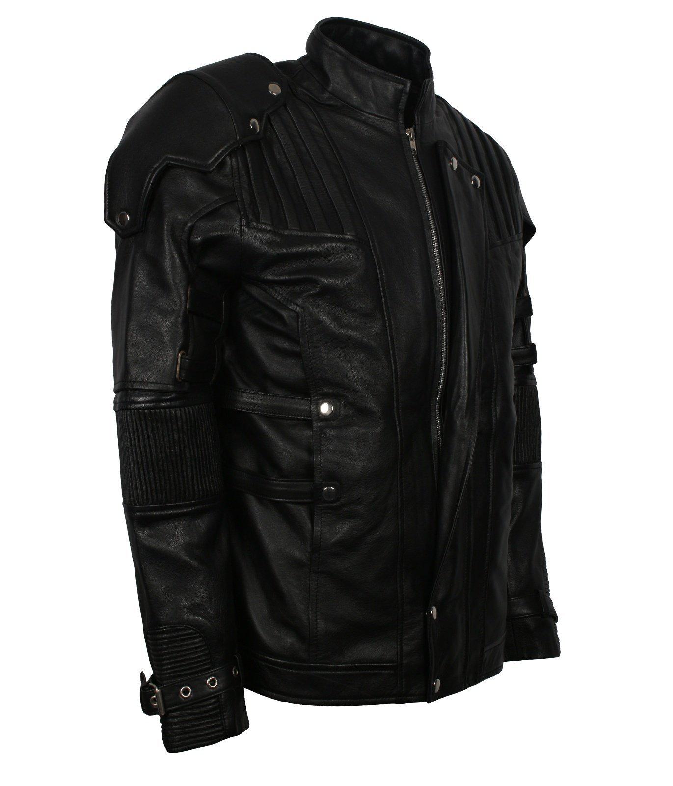 Men's Black GOTG Cosplay Genuine Leather Star Lord Jacket