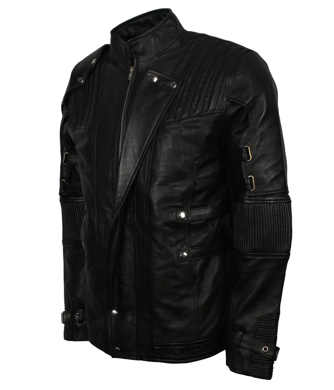 Men's Black GOTG Cosplay Genuine Leather Star Lord Jacket