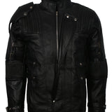 Men's Black GOTG Cosplay Genuine Leather Star Lord Jacket