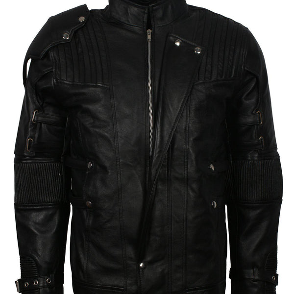 Men's Black GOTG Cosplay Genuine Leather Star Lord Jacket