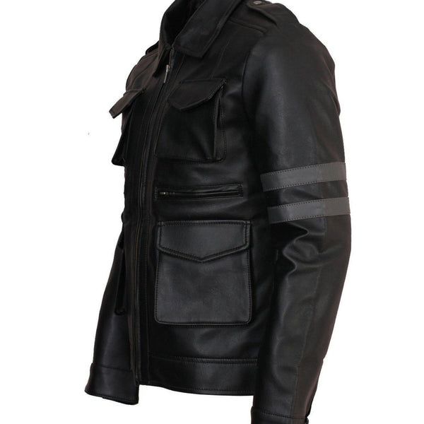 Men's Black Evil Resident Leather Jacket