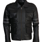 Men's Black Evil Resident Leather Jacket