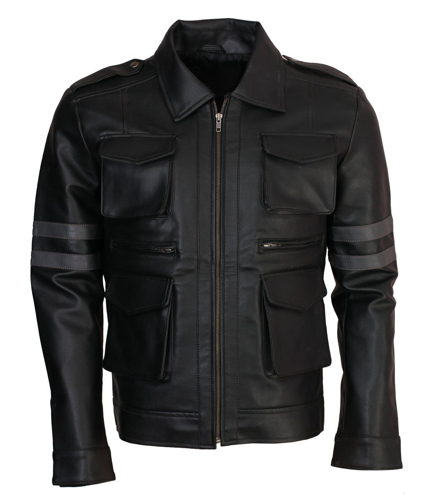 Men's Black Evil Resident Leather Jacket