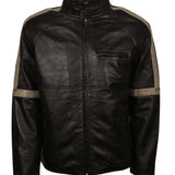 Men's Biker Leather Jacket in Black