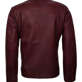 Men's Maroon Casual Classic Genuine Leather Jacket