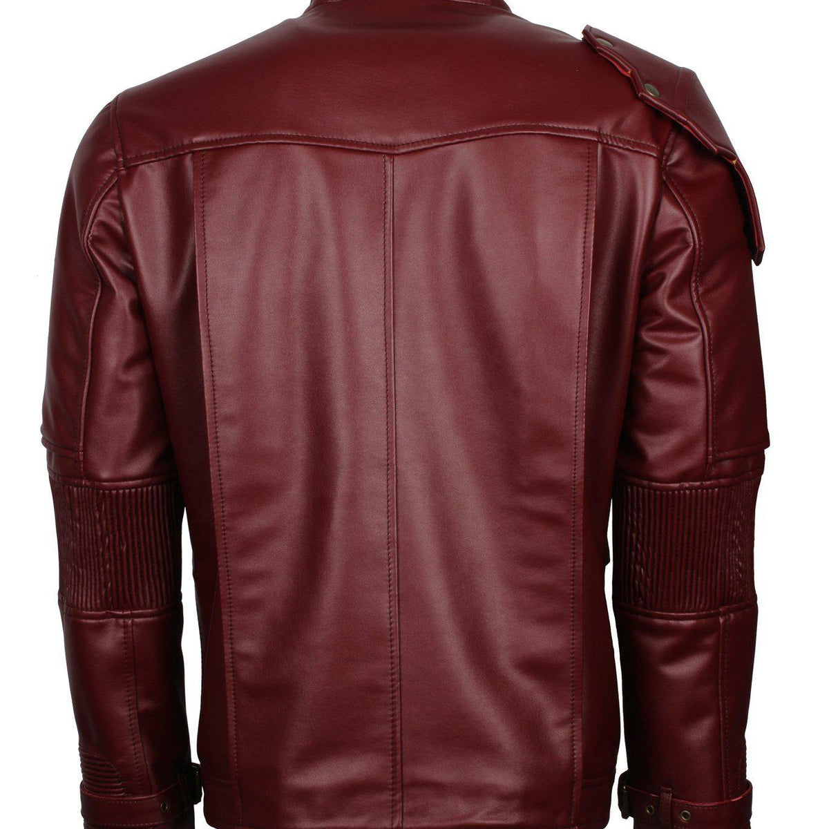 Men's Maroon Galaxy Guardians Cosplay faux Leather Biker Jacket