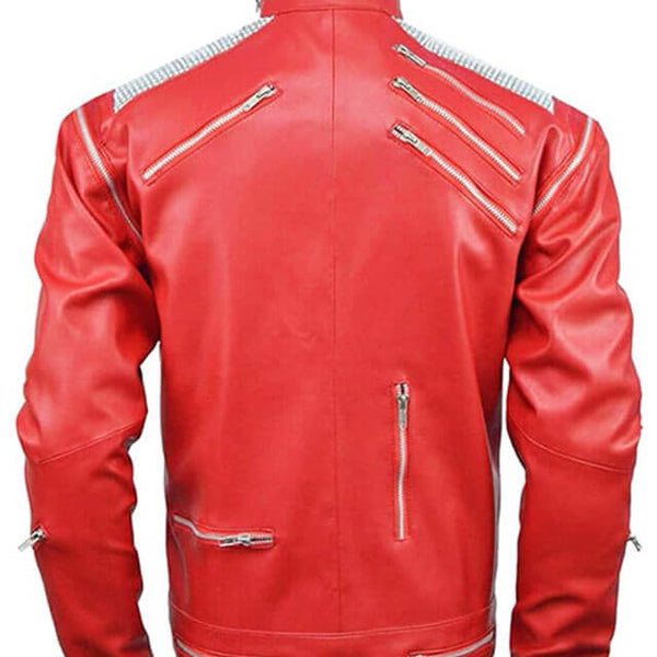 Michael Jackson Beat It Red Leather Jacket