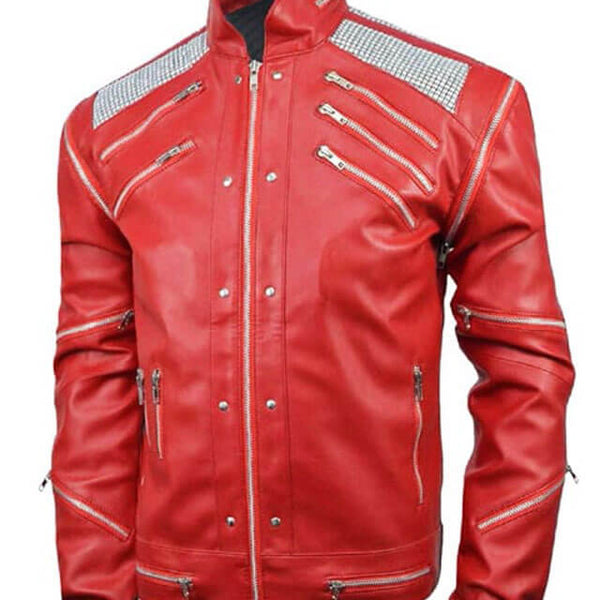 Michael Jackson Beat It Red Leather Jacket